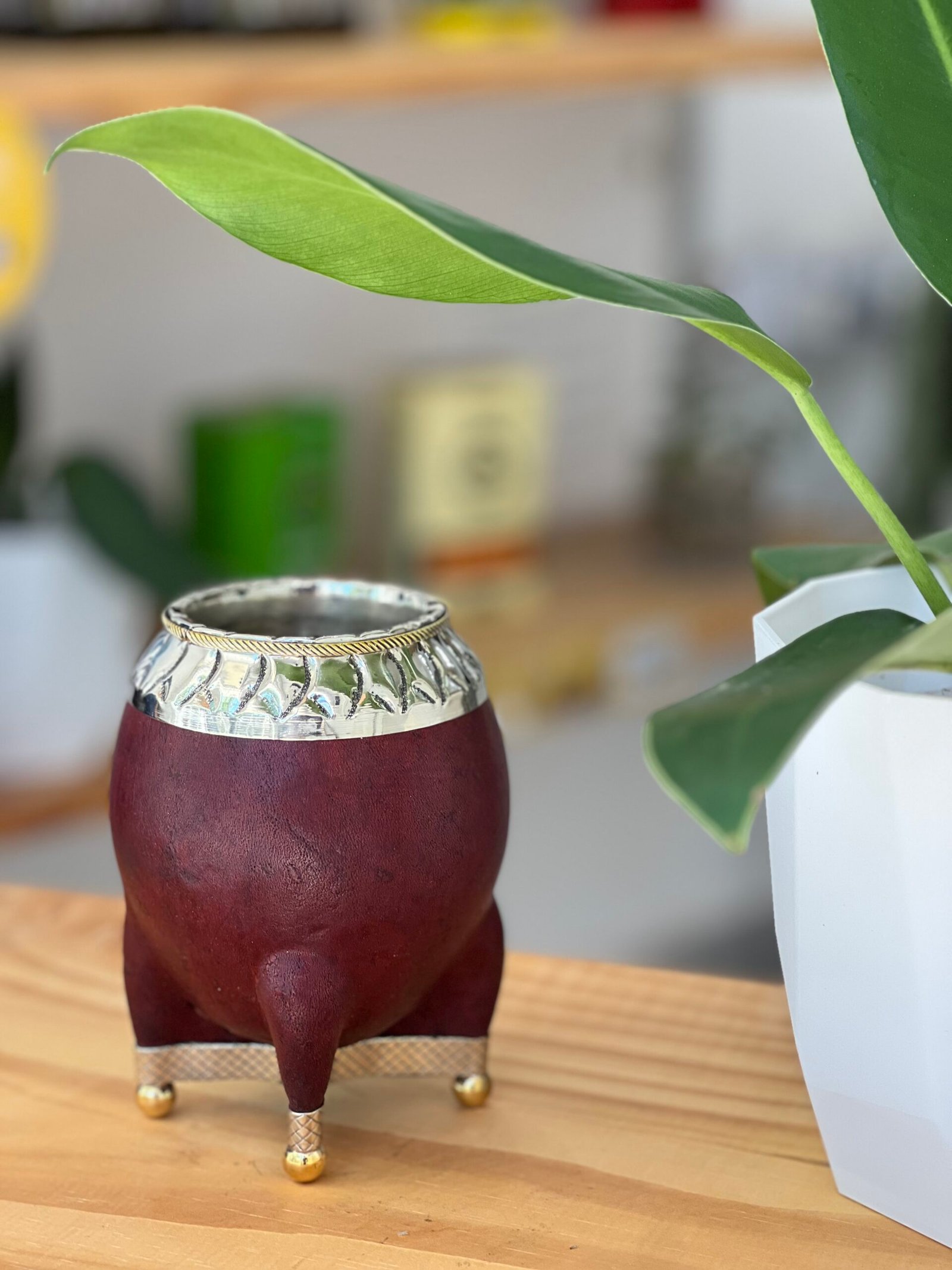 Torpedo cuero liso con base de alpaca - Imagen 2